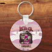 エイリアンBBQ牛の誘拐ジョーク キーホルダー (正面)