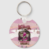 エイリアンBBQ牛の誘拐ジョーク キーホルダー (裏面)