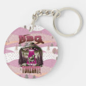 エイリアンBBQ牛の誘拐ジョーク キーホルダー (裏面)