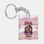 エイリアンBBQ牛の誘拐ジョーク キーホルダー (正面左)