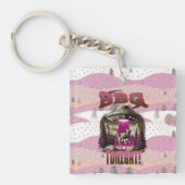 エイリアンBBQ牛の誘拐ジョーク キーホルダー (正面)