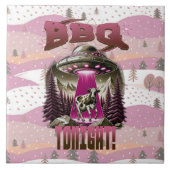 エイリアンBBQ牛の誘拐ジョーク タイル (正面)