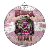 エイリアンBBQ牛の誘拐ジョーク ダーツボード (正面)