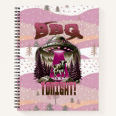 エイリアンBBQ牛の誘拐ジョーク ノートブック (正面)