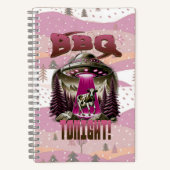 エイリアンBBQ牛の誘拐ジョーク ノートブック (正面)