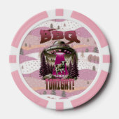 エイリアンBBQ牛の誘拐ジョーク ポーカーチップ (正面)