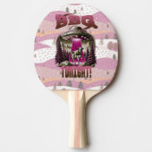 エイリアンBBQ牛の誘拐ジョーク 卓球ラケット (正面)
