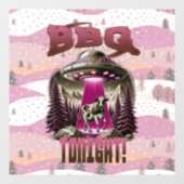 エイリアンBBQ牛誘拐ジョーク ウィンドウサイン (シート)
