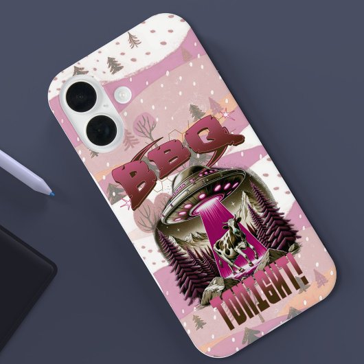 エイリアンBBQ牛誘拐ジョーク Case-Mate iPhoneケース