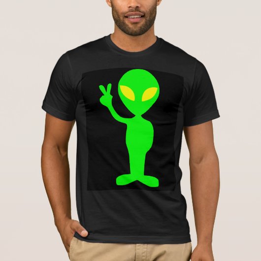 エイリアンMARTIANグリーンマンTシャツティー Tシャツ (正面)