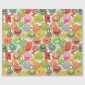 エイリアンn'モンスターズ包装紙 ラッピングペーパー (フラット)