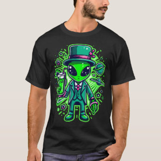 エイリアンSt patricks day地球外シャムロックワール Tシャツ