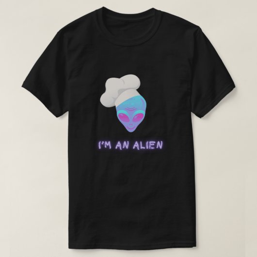 エイリアンTシャツ - シェフ Tシャツ (デザイン正面)