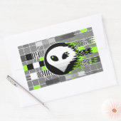 エイリアンTVシール長方形 長方形シール (封筒)