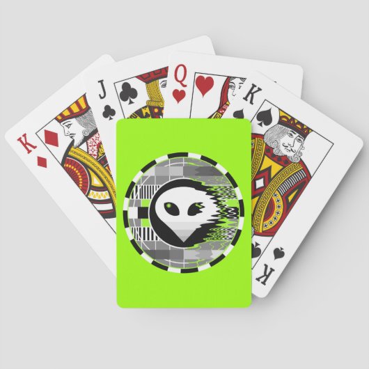 エイリアンTVラウンド遊のカード(緑) トランプ (裏面)