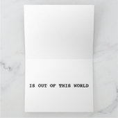 エイリアンUFOおもしろい誕生日グリーティングカード カード (内部)