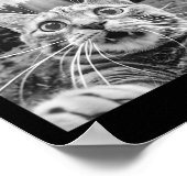 エイリアンUFOとの猫セルフィー 面白い猫 メンズ レディース ポスター (角)
