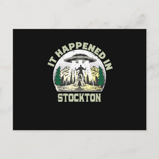 エイリアンUFOインストックトンシティ ポストカード (正面)