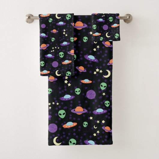 エイリアンUFOイン宇宙 バスタオルセット (インサイチュ)