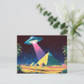 エイリアンUFOエジプトのピラミッド ポストカード (スタンド正面)