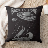 エイリアンufoサーフィンイラストレーション(ホームに戻る) クッション (ブランケット)