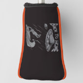 エイリアンufoサーフィンイラストレーション（ホームに戻る） ゴルフヘッドカバー (回転90)