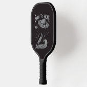 エイリアンufoサーフィンイラストレーション（ホームに戻る） ピックルボールラケット (左)