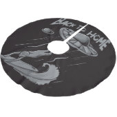 エイリアンufoサーフィンイラストレーション（ホームに戻る） ブラッシュドポリエステルツリースカート (アングル)