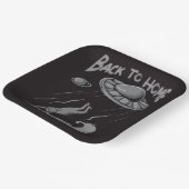 エイリアンufoサーフィンイラストレーション（ホームに戻る） ペーパープレート (傾斜あり)