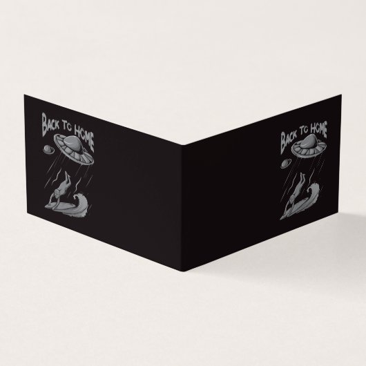 エイリアンufoサーフィンイラストレーション（ホームに戻る） 名刺 (外部)