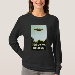 エイリアンUfoハンターシャツUfoの日信じに行きたい Tシャツ