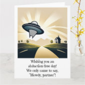 エイリアンUFOビッグカード カード (黄色い花)