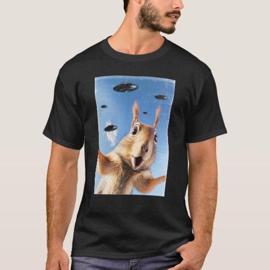 エイリアンUFOリス自撮り Tシャツ (正面)