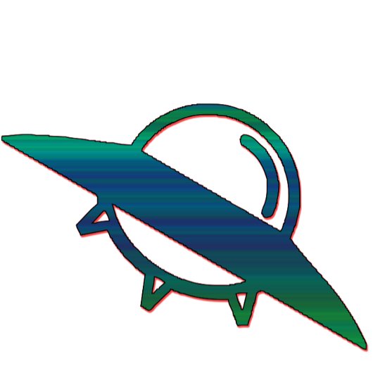 エイリアンUFO宇宙船ミニマリストエプロン | SFアート 子供用エプロン
