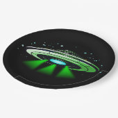 エイリアンUFO拉致宇宙船バースデーパーティー ペーパープレート (アングル)