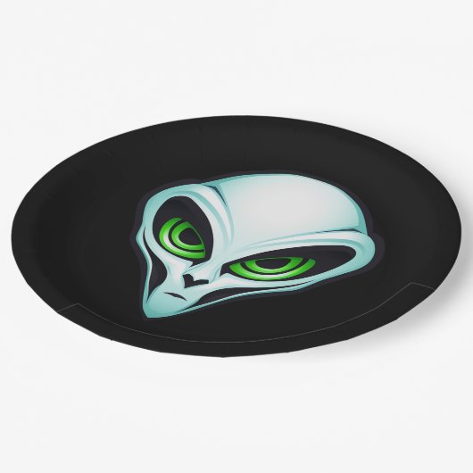 エイリアンUFO拉致宇宙誕生日パーティー ペーパープレート (アングル)