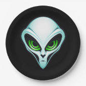 エイリアンUFO拉致宇宙誕生日パーティー ペーパープレート (正面)