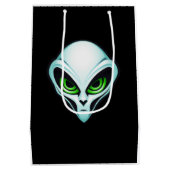 エイリアンUFO拉致宇宙誕生日パーティー ミディアムペーパーバッグ (裏面)