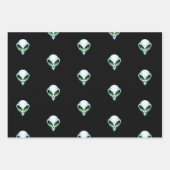 エイリアンUFO拉致宇宙誕生日パーティー ラッピングペーパーシート (正面)