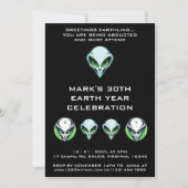 エイリアンUFO拉致宇宙誕生日パーティー 招待状 (正面)