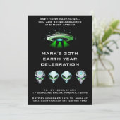 エイリアンUFO拉致宇宙誕生日パーティー 招待状 (スタンド正面)