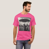 エイリアンUfo猫の猫おもしろい自撮 Tシャツ (正面フル)