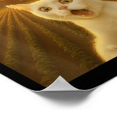 エイリアンUfo猫贈りおもしろい物の猫セルフィー男性へ ポスター (角)