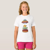 エイリアンUFO解体チーズバーガー子供用 Tシャツ (正面フル)