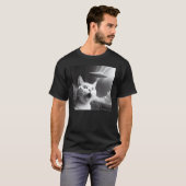 エイリアンUFO面白い猫 Tシャツ (正面フル)