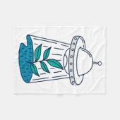 エイリアンUFO フリースブランケット (正面(横))