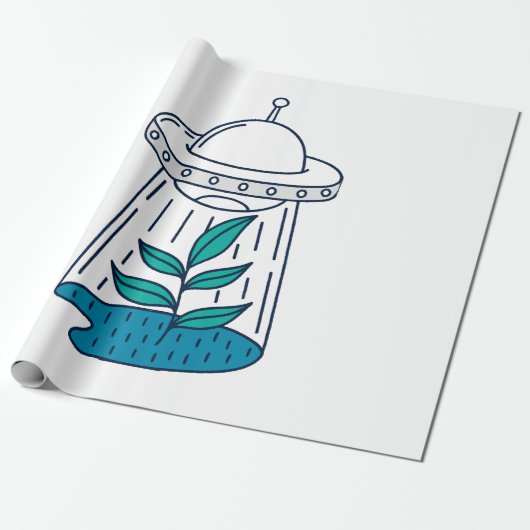 エイリアンUFO ラッピングペーパー (アンロールド)