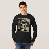 エイリアンUFO 猫の自撮り Tシャツ (正面フル)