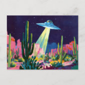 エイリアンUFO in the Desert ポストカード (正面)