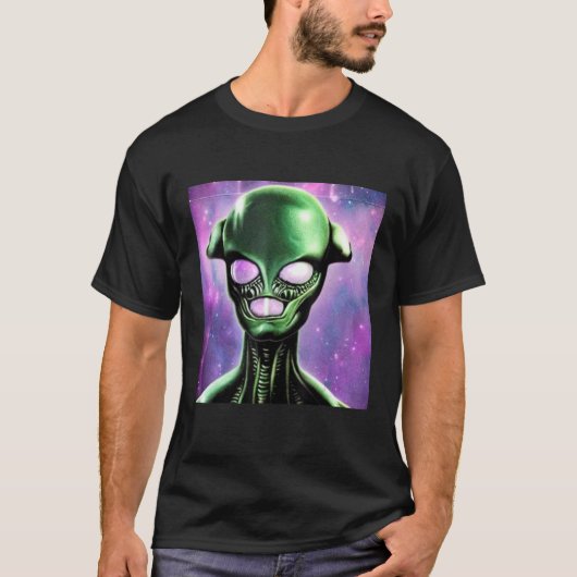 エイリアンUFO UAP 51この世界のクレートのうち灰色 Tシャツ (正面)